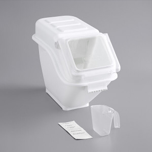 a2zhospo 6.3 Gallon / 100 Cup Shelf Ingredient Bin with Flip Lid, Label Sheet, and Scoop a2zhospo 6.3 Gallon / 100 Cup Shelf Ingredient Bin with Flip Lid, Label Sheet, and Scoop
