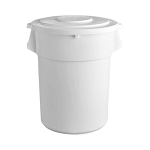 a2zhospo 55 Gallon / 880 Cup White Round Ingredient Storage Bin with Snap-On Lid a2zhospo 55 Gallon / 880 Cup White Round Ingredient Storage Bin with Snap-On Lid