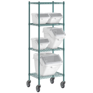 a2zhospo 18" x 24" Ingredient Bin Epoxy Shelving Kit with 5 Clip-In Shelf Bins a2zhospo 18" x 24" Ingredient Bin Epoxy Shelving Kit with 5 Clip-In Shelf Bins