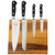 Mercer Culinary M21970AC Renaissance 5-Piece Acacia Magnetic Knife Board and Black Handle Knife Set