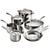 Gourmet Tri-Ply Clad 12-Piece Stainless Steel Cookware Set with Lids