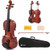 Full Size 4/4 Solid Wood Student Starter Violin D681-MU10030