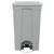 23 Gallon Gray Rectangular Step-On Trash Can