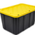 A2ZHOME 102L Stackable Strong Storage Tote Bin 29" X 20" X 15"- Black Base & Yellow Lid(6/CASE)-A2ZHOME