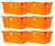 A2ZHOME Large Reusable Orange Box (Stackable) - 13.5" X 22" X 9.5" (6/CASE)-A2ZHOME