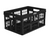 A2ZHOME 45L Collapsible Utility Crate in Black - 21.12" x 14.75" x 2.38" (6/CASE)