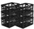A2ZHOME 45L Collapsible Utility Crate in Black - 21.12" x 14.75" x 2.38" (6/CASE)