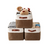 DECOMOMO Extra Large Foldable Fabric Storage Bins w/Handles - Brown and White 14x16x4" (Set of 3) - Spacious and Stylish Storage-A2ZHOME