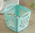 Basicwise Flexible Plastic Laundry Basket Holder Square Storage Hamper - Green 11x15x11" (6/CASE) - Versatile and Convenient Laundry Storage-A2ZHOME