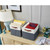 DECOMOMO 12" Cube Collapsible Sturdy Storage Bin - Slate Grey and White (Set of 4) - 13"x13"x4"-A2ZHOME