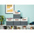 DECOMOMO 12" Cube Collapsible Sturdy Storage Bin - Slate Grey and White (Set of 4) - 13"x13"x4"-A2ZHOME