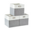 DECOMOMO 11" Cube Collapsible Sturdy Storage Bin with Cut-out Handles - 12"x12"x4"-A2ZHOME