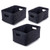 Truu Design Stylish Felt Storage Basket Set - 16 x 12 inches - Dark Grey-A2ZHOME