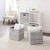 Linon Home Décor Products Reynosa Storage Bin Grey Stripe 2pk - 14"x14"x3" (6/CASE)-A2ZHOME