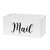 Elegant Designs 11.5 Inch White Wash Rustic Wooden Tabletop Script Word "Mail" Organizer Box, Letter Holder (Case of 6) - 7"x7"x13"-A2ZHOME