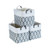 DECOMOMO 42L Foldable Storage Bins with Handles - Diamond Grey (Set of 3) - 14"x18"x4"-A2ZHOME