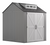 Rubbermaid 337 cu.ft. Medium Outdoor Storage Shed - Weather Resistant Resin in Elegant Grey-A2ZHOME