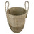 Northlight 14.5" Natural Woven Seagrass Wicker Storage Basket with Handles - 14" x 14" x 14" (6/CASE)-A2ZHOME