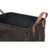IH Casa Decor Rectangular Textilene Storage Basket with Handles - Chocolate - 11" x 15" x 10" - (6/CASE)-A2ZHOME