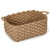 Truu Design 3-Piece Chunky Braided Jute Basket Set - Beige - 11 x 18 inches, 8" x 14" x 10"-A2ZHOME