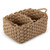 Truu Design 3-Piece Chunky Braided Jute Basket Set - Beige - 11 x 18 inches, 8" x 14" x 10"-A2ZHOME