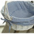 Vintiquewise White Round Willow Gift Basket with Blue and White Gingham Liner - Small - 11" x 16" x 11" - (6/CASE)-A2ZHOME