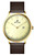 Westar Profile Leather Strap Light Champagne Dial Quartz 50217gpn122 Men's Watch