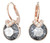 Swarovski Bella V Drop Gray Crystal Earrings 5299317 For Women