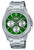 Casio Enticer Analog Stainless Steel Green Dial Quartz Mtp-1375d-3 Men's Watch