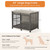 A2ZHOME Furniture dog crate sliding iron door dog crate with mat. (Grey,43.7''W x 30''D x 33.7''H)