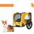 A2ZHOME Yellow Outdoor Heavy Duty Foldable Utility Pet Stroller Dog Carriers Bicycle Trailer