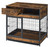 A2ZHOME Furniture Dog Cage Crate with Double Doors ,Rustic Brown,31.5"WX22.64"DX30.59"H