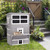 A2ZHOME PawHut 3-Story Cat House Feral Cat Shelter, Outdoor Kitten Condo with Raised Floor, Asphalt Roof, Escape Doors, Jumping Platforms, Grey