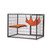 A2ZHOME 4-Story Pet Cage, Bunny Hutch with Ladder, Lockable Wheels and Removable Tray, Black and Orange
