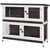 A2ZHOME PawHut Rabbit Hutch - Outdoor 2-Tier Rabbit Cage