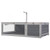 A2ZHOME Tortoise House Wooden Turtle Habitat with Removable Top and Tray for Indoors and Outdoors, Gray XH