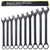 A2ZHOME Jumbo Combination Wrench Set Extra Large,10 PC SAE Black-Oxide Jumbo Combo Wrench Set 1-5/16" - 2" with pouch