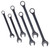 A2ZHOME Jumbo Combination Wrench Set extra large, Metric, 6-piece, 1-3/8'' to 2'',Black Oxide, with Pouch