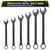 A2ZHOME Jumbo Combination Wrench Set extra large, Metric, 6-piece, 1-3/8'' to 2'',Black Oxide, with Pouch