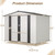 A2ZHOME 8 x 6 ft Outdoor Storage Shed: All-Weather Metal Shed with Dual Lockable Doors