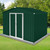 A2ZHOME 6ft x 8ft Metal Garden Shed: Sturdy Outdoor Storage Solution in Green and White