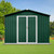 A2ZHOME 6ft x 8ft Metal Garden Shed: Sturdy Outdoor Storage Solution in Green and White