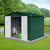 A2ZHOME 6ft x 8ft Metal Garden Shed: Sturdy Outdoor Storage Solution in Green and White