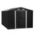 A2ZHOME 8'x12' Tool Shed: Durable Outdoor Storage in Charcoal Black