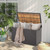 A2ZHOME 134 Gallon Rattan Storage Box with Zippered Liner and Solid Acacia Wood Top: Elegant and Functional Outdoor Storage