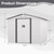 A2ZHOME 8' x 8' Outdoor Metal Garden Shed with Double Sliding Doors: Spacious, Durable, and Ventilated Storage Solution