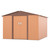 A2ZHOME 9.1' x 10.5' Outdoor Metal Storage Shed: Spacious, Secure, and Ventilated Shed for Your Backyard