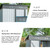 A2ZHOME 5 x 3 Ft Outdoor Storage Shed, Galvanized Metal Garden Shed with Lockable Doors: Secure and Compact Storage Solution for Your Outdoor Space