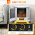 A2ZHOME 22" Electric Fireplace Stove, Freestanding Heater with Realistic LED Flame, Adjustable Temperature, 1500W, White