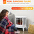 A2ZHOME 22" Electric Fireplace Stove, Freestanding Heater with Realistic LED Flame, Adjustable Temperature, 1500W, White